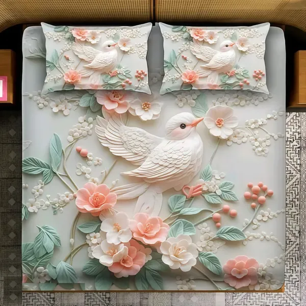 Kozy_Kids_Printed_King_Size_1_Bedsheet_With_2_Pillow_Covers_For_Kids_Room_-_Floral_Bird