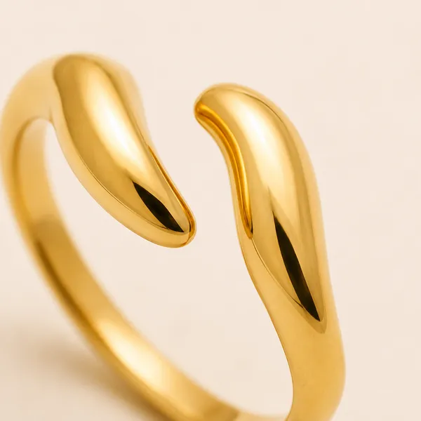 Gold_Tone_Wave_Open_Ring_for_Women