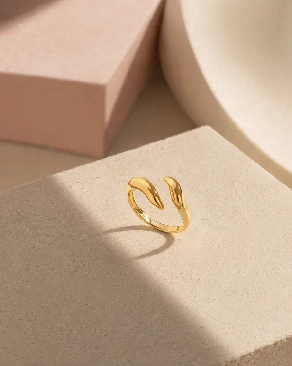 Gold_Tone_Wave_Open_Ring_for_Women