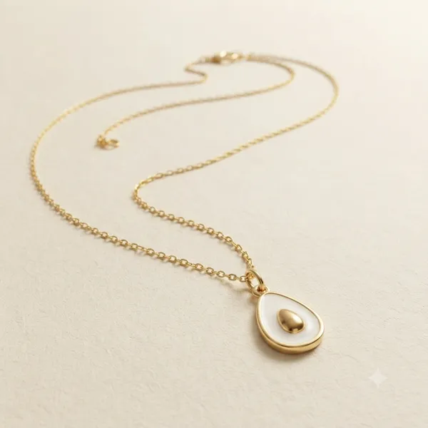 Gold_Tone_Teardrop_Pendant_Necklace_for_Women