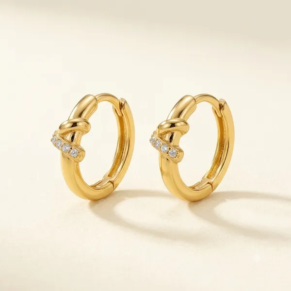 Gold_Tone_Knot_Detail_Huggie_Hoop_Earrings_for_Women