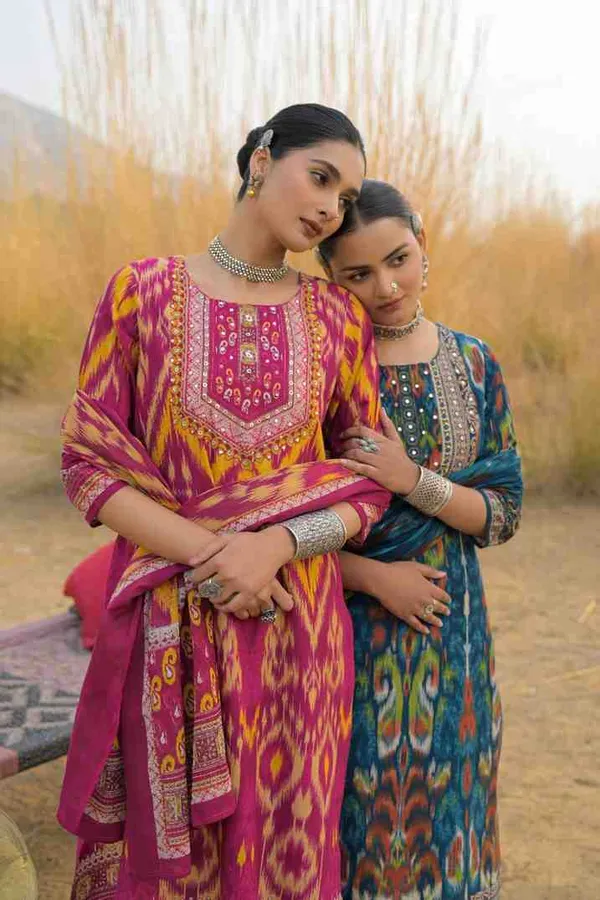 Magenta_Pure_Cotton_Kurta_Pant_And_Dupatta_Set_For_Women