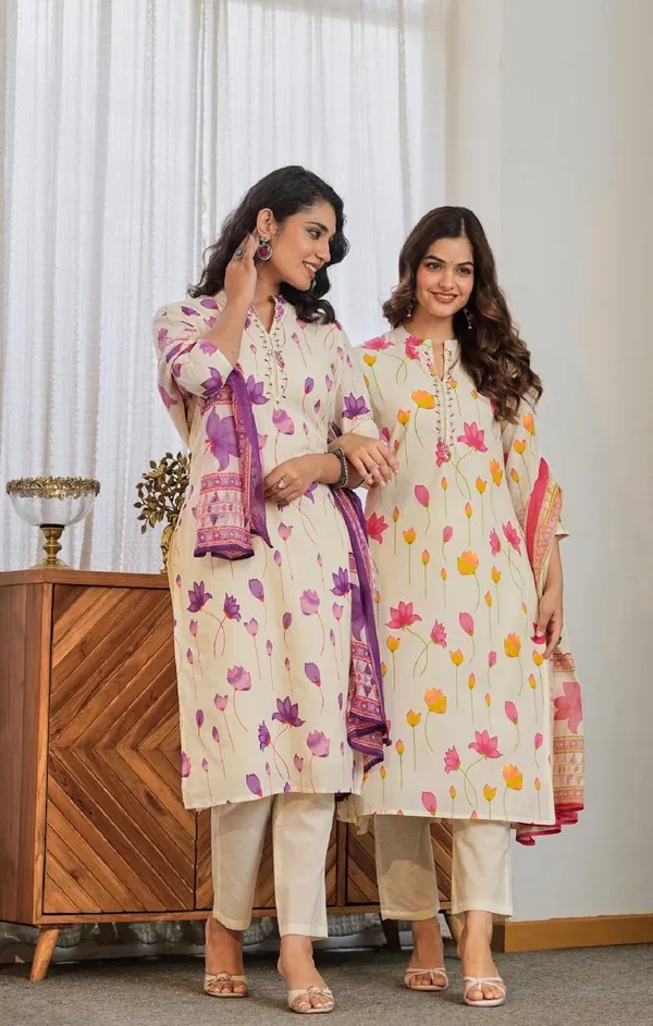 Lavender_Pure_Cotton_Kurta_Pant_And_Dupatta_Set_For_Women