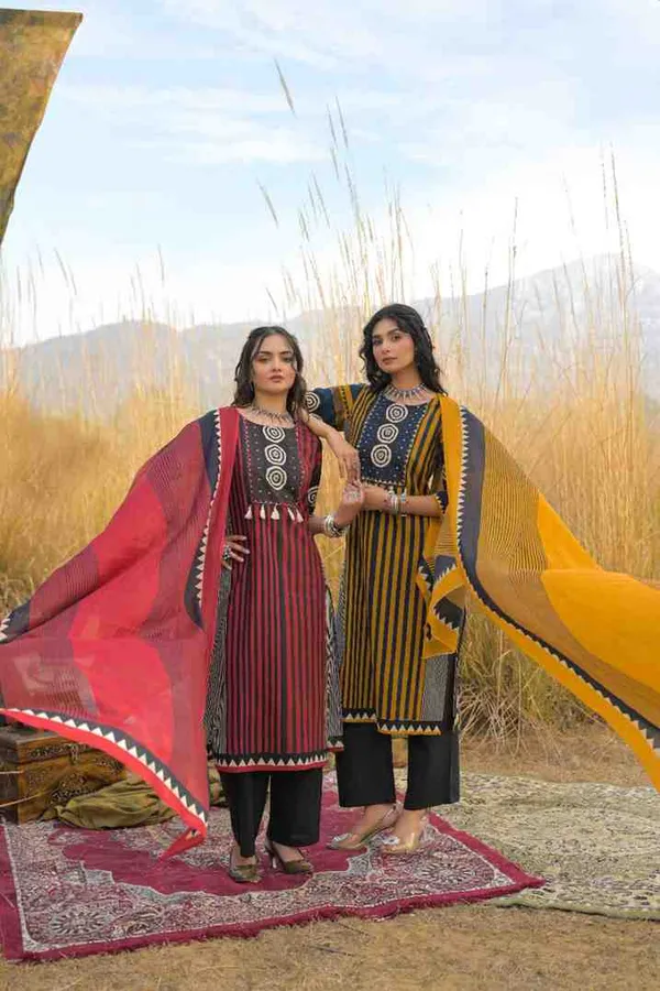Maroon_Pure_Cotton_Kurta_Pant_And_Dupatta_Set_For_Women