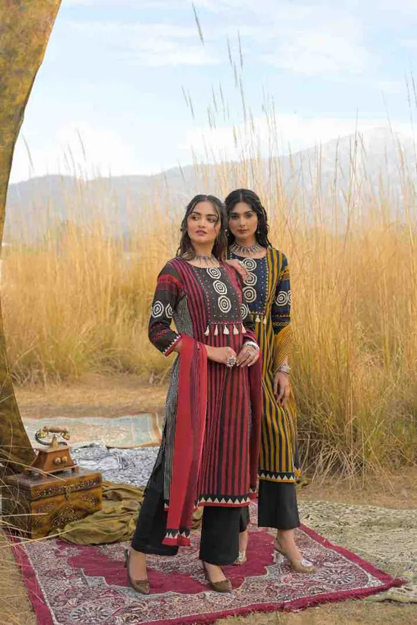 Maroon_Pure_Cotton_Kurta_Pant_And_Dupatta_Set_For_Women