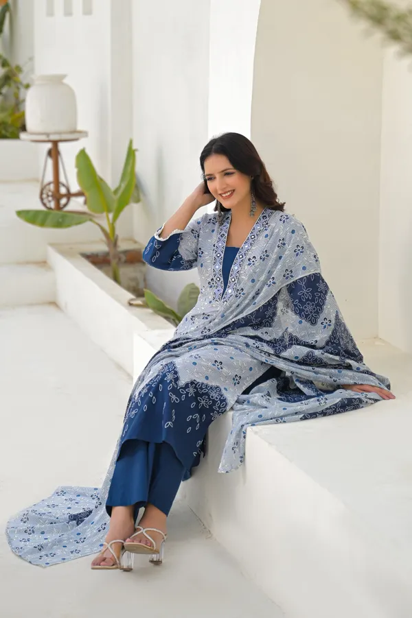 Navy_Blue_Pure_Cotton_Kurta_Pant_And_Dupatta_Set_For_Women