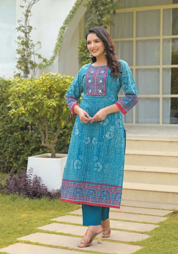 Blue_Pure_Cotton_Kurta_Pant_And_Dupatta_Set_For_Women