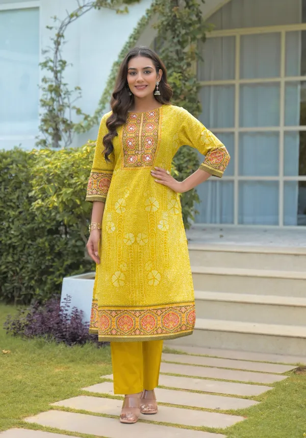 Yellow_Pure_Cotton_Kurta_Pant_And_Dupatta_Set_For_Women