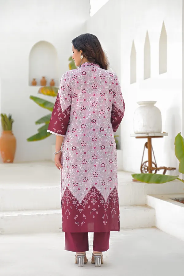 Maroon_Pure_Cotton_Kurta_Pant_And_Dupatta_Set_For_Women