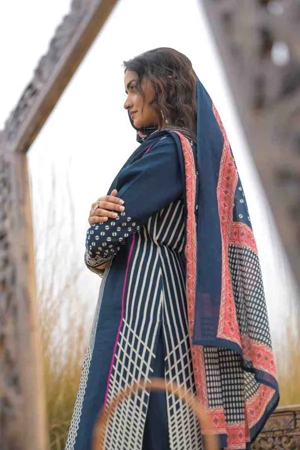 Navy_Blue_Pure_Cotton_Kurta_Pant_And_Dupatta_Set_For_Women