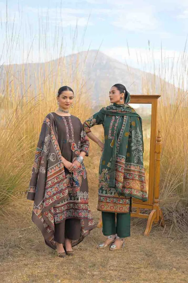 Dark_Green_Pure_Cotton_Kurta_Pant_And_Dupatta_Set_For_Women