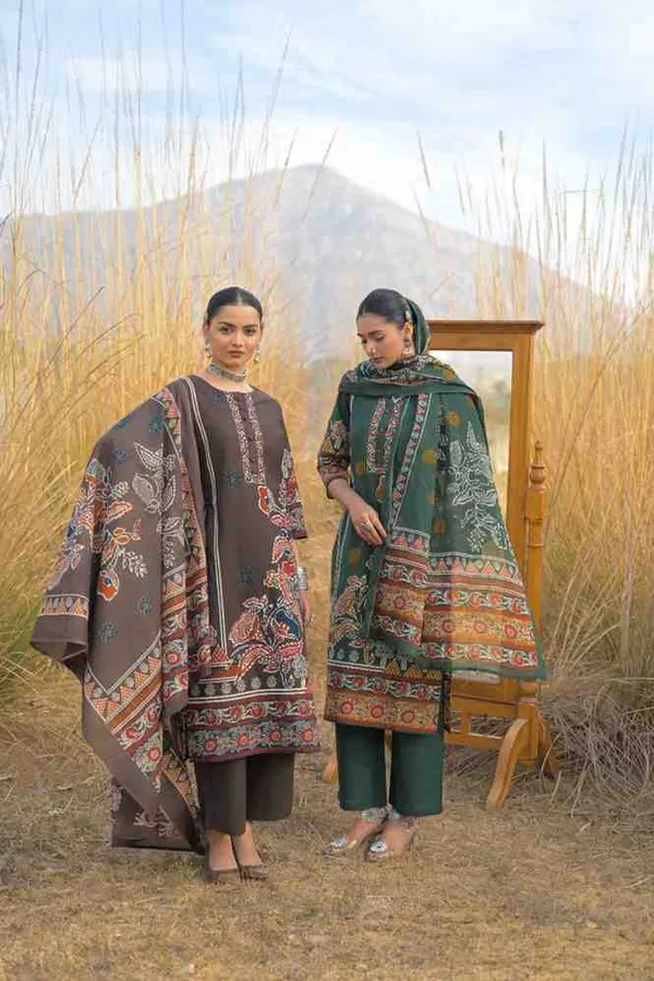 Dark_Green_Pure_Cotton_Kurta_Pant_And_Dupatta_Set_For_Women