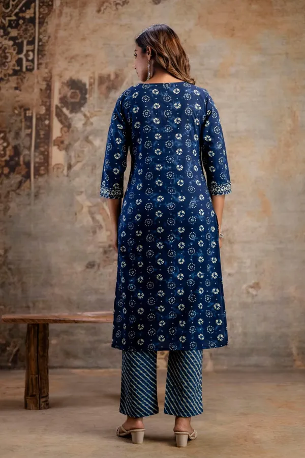 Blue_Pure_Cotton_Kurta_Pant_And_Dupatta_Set_For_Women