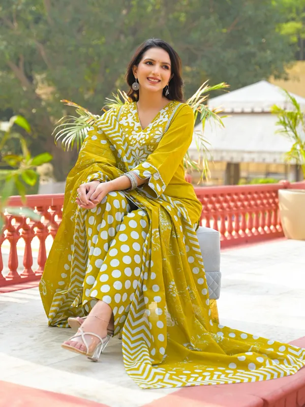 Yellow_Pure_Cotton_Short_Kurta_Palazzo_And_Dupatta_Set_For_Women