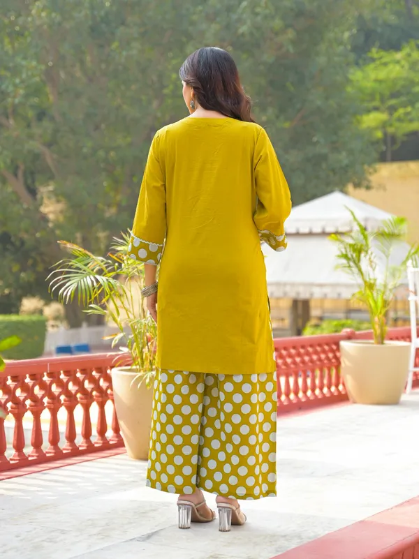 Yellow_Pure_Cotton_Short_Kurta_Palazzo_And_Dupatta_Set_For_Women