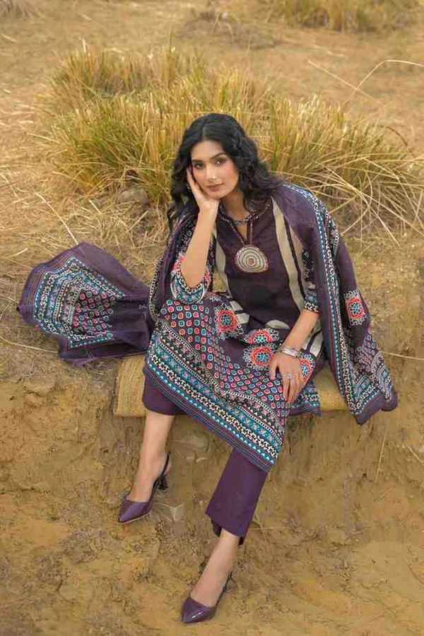 Purple_Pure_Cotton_Kurta_Pant_And_Dupatta_Set_For_Women