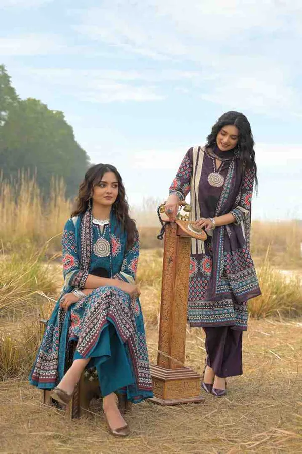 Blue_Pure_Cotton_Kurta_Pant_And_Dupatta_Set_For_Women