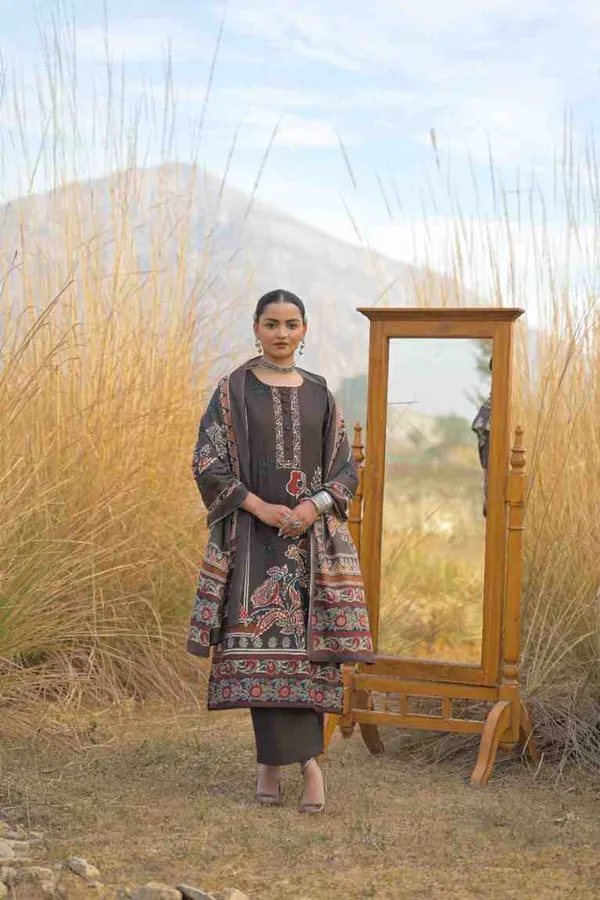Brown_Pure_Cotton_Kurta_Pant_And_Dupatta_Set_For_Women