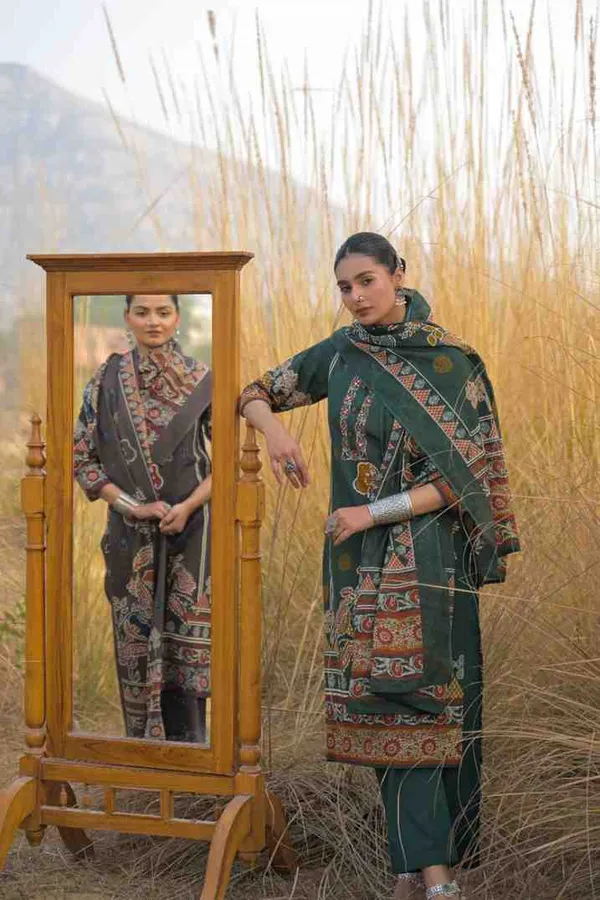 Brown_Pure_Cotton_Kurta_Pant_And_Dupatta_Set_For_Women