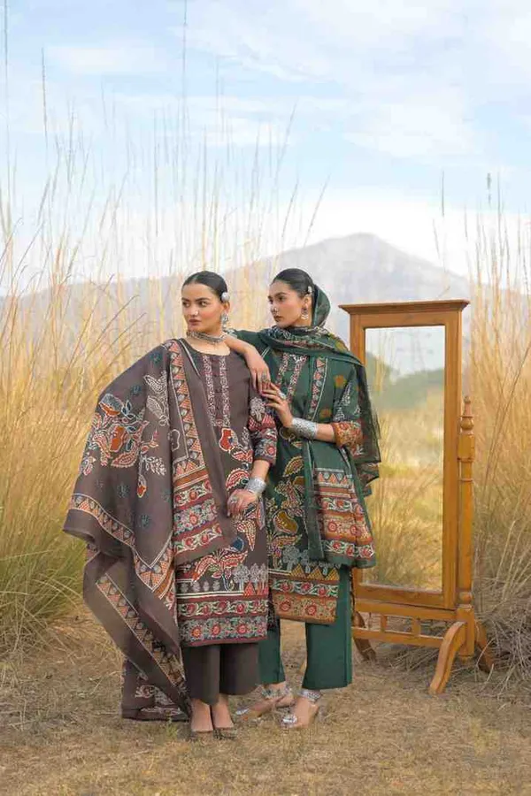 Brown_Pure_Cotton_Kurta_Pant_And_Dupatta_Set_For_Women