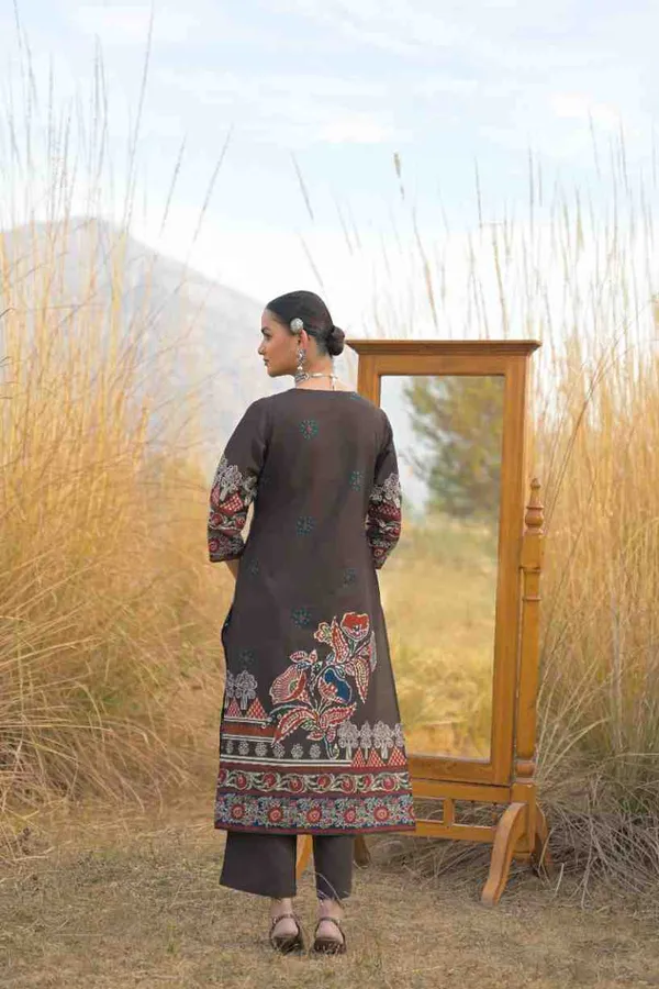 Brown_Pure_Cotton_Kurta_Pant_And_Dupatta_Set_For_Women