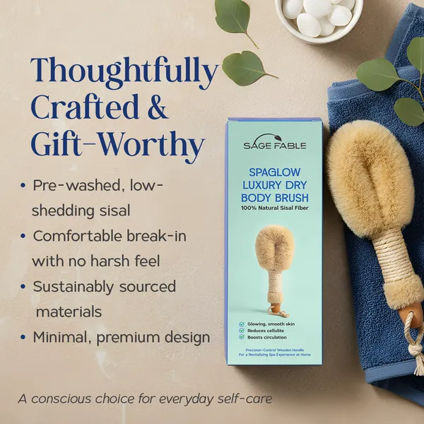 SpaGlow_Luxury_Dry_Body_Brush_|_100%_Natural_Sisal_Fiber_Exfoliating_Brush_for_Glowing_Skin,_Cellulite_&_Lymphatic_Support_|_Precision-Control_Spa_Massage_Brush