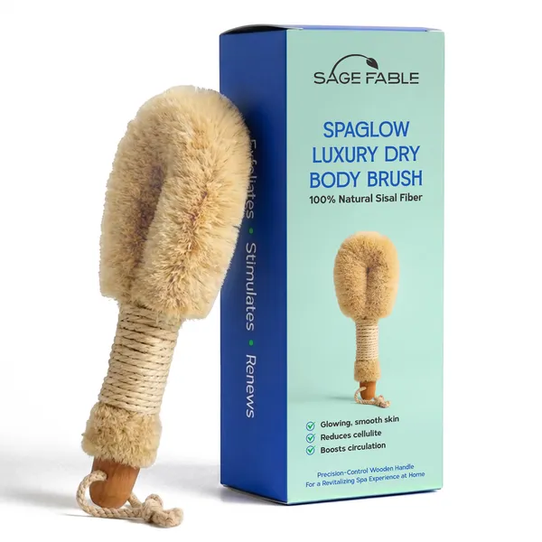 SpaGlow_Luxury_Dry_Body_Brush_|_100%_Natural_Sisal_Fiber_Exfoliating_Brush_for_Glowing_Skin,_Cellulite_&_Lymphatic_Support_|_Precision-Control_Spa_Massage_Brush