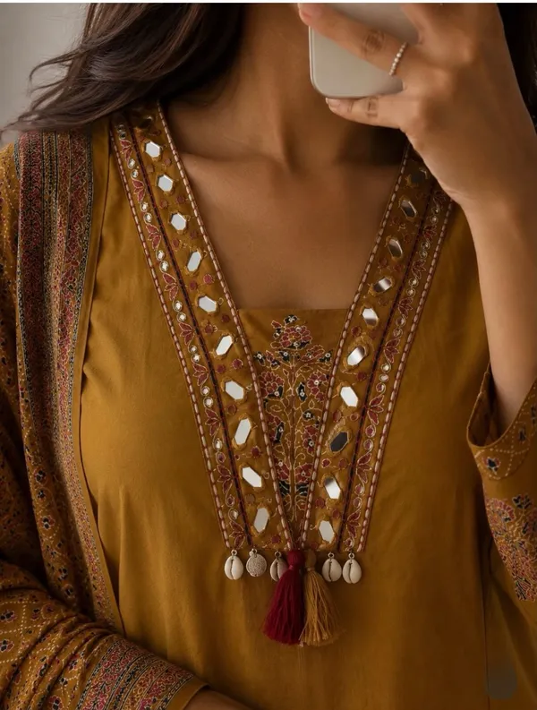 Beautiful_Original_Mirror_A-Line_Kurti_With_Pant_And_printed_Dupatta_Set