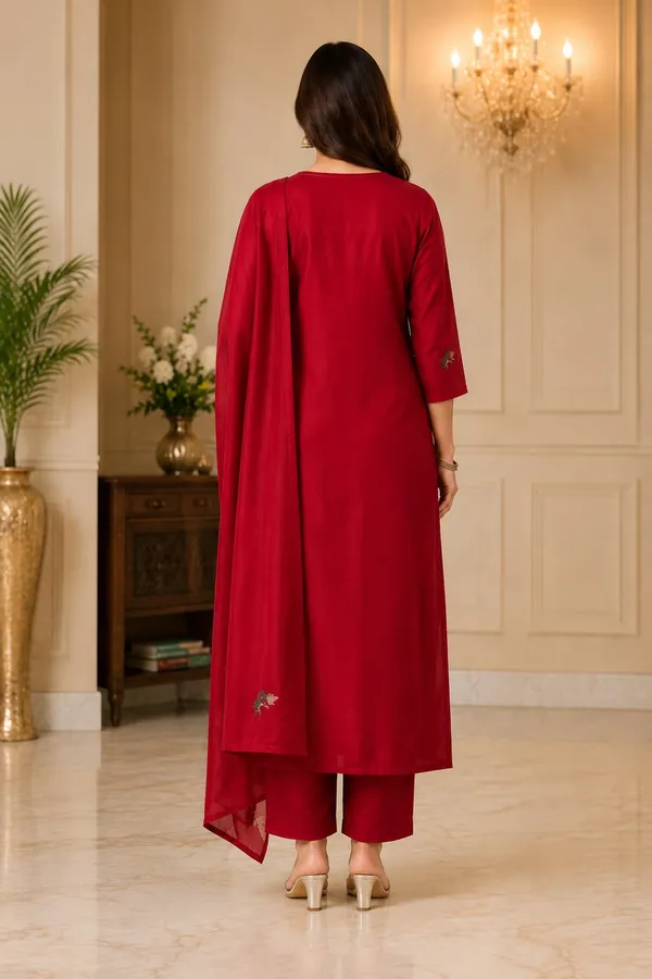 Havy_Embroidey_Kurti_With_Solid_Pant_And_Embroidery_Dupatta_Set