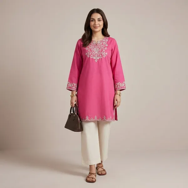 Pink_Cotton_Embroidered_Kurta_With_Palazzo_Set_For_Women