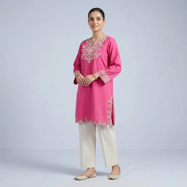 Pink_Cotton_Embroidered_Kurta_With_Palazzo_Set_For_Women