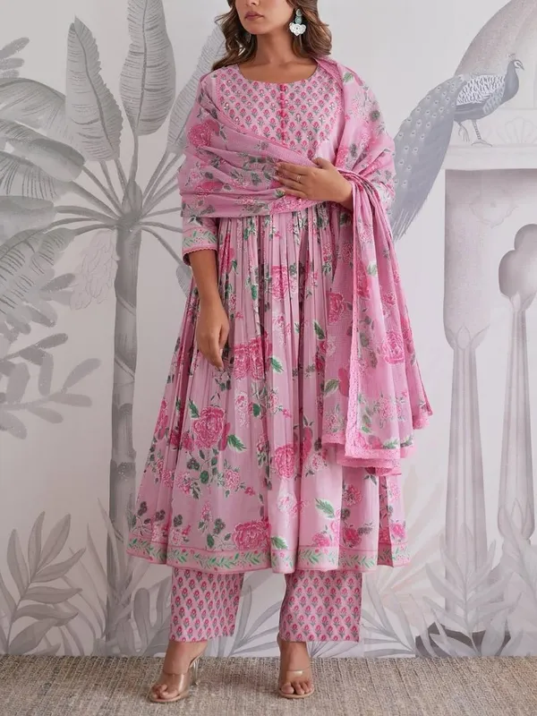 Stylish_Beautifull_Anarkali_Kurti_With_Pant_And_Dupatta_Set