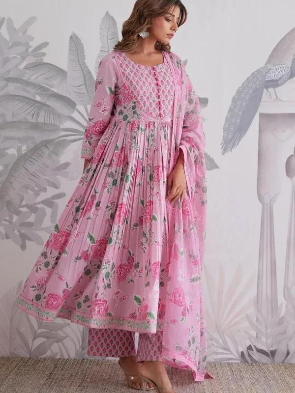 Stylish_Beautifull_Anarkali_Kurti_With_Pant_And_Dupatta_Set