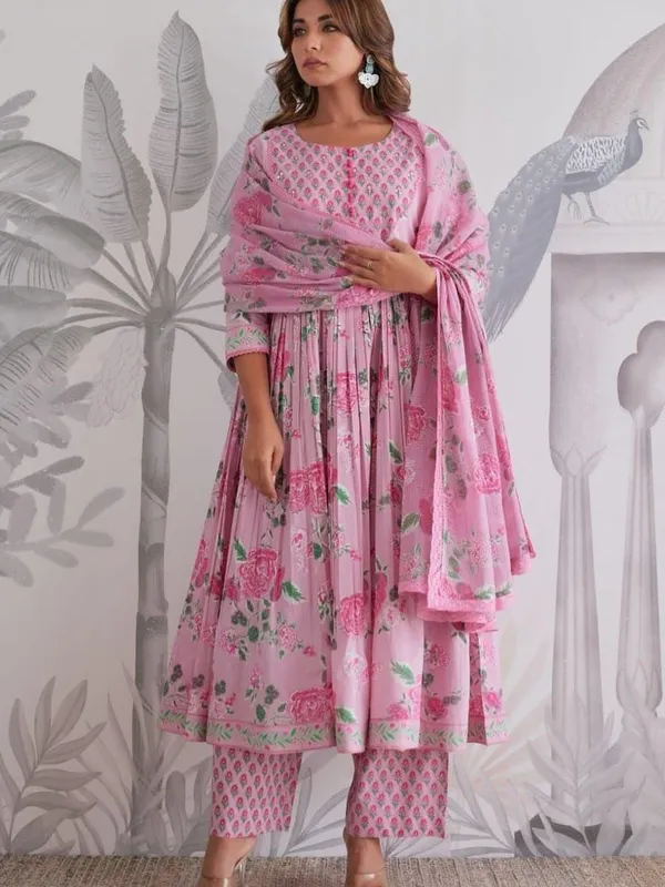 Stylish_Beautifull_Anarkali_Kurti_With_Pant_And_Dupatta_Set