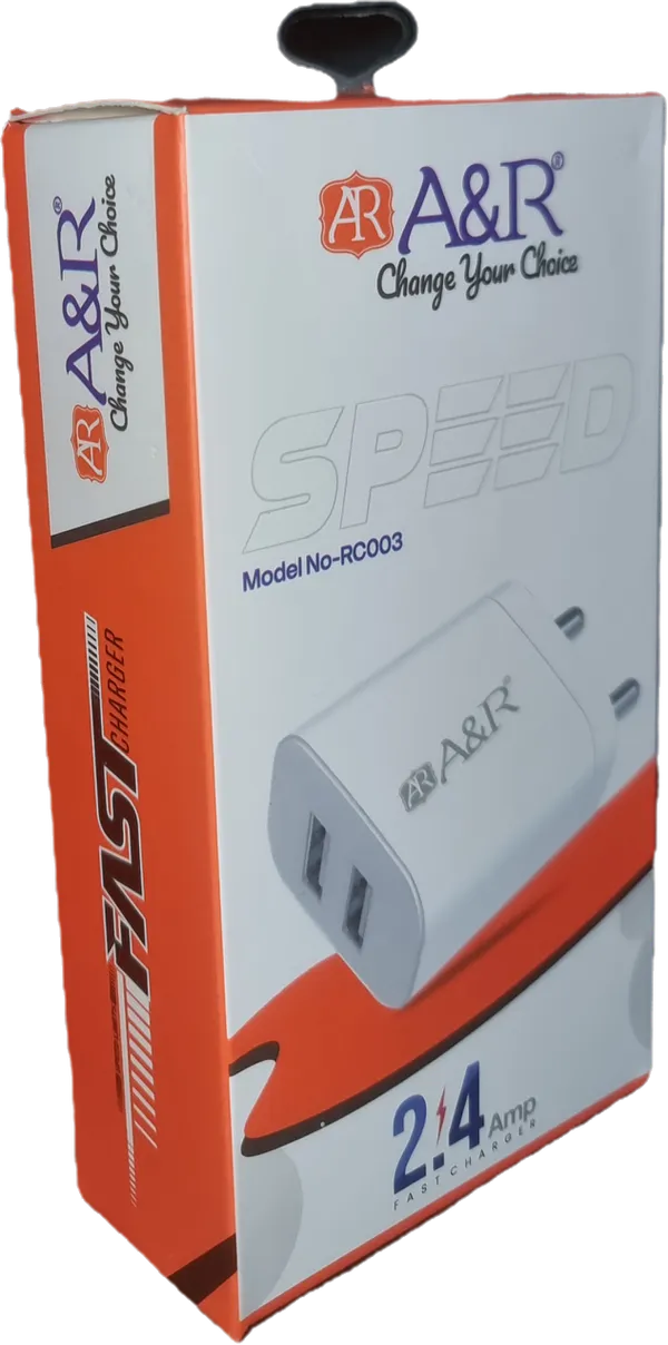A&R__2.4A_12W_Dual_USB_Port_5V/2.4A_Wall_Charger,_Comes_with_1M_Micro_USB_Data_Cable,_USB_Wall_Charger_Adapter_for_iPhone_11/Xs_/_XS_Max/XR/X/8/7/6/Plus/_Samsung/Oppo/Vivo(White)