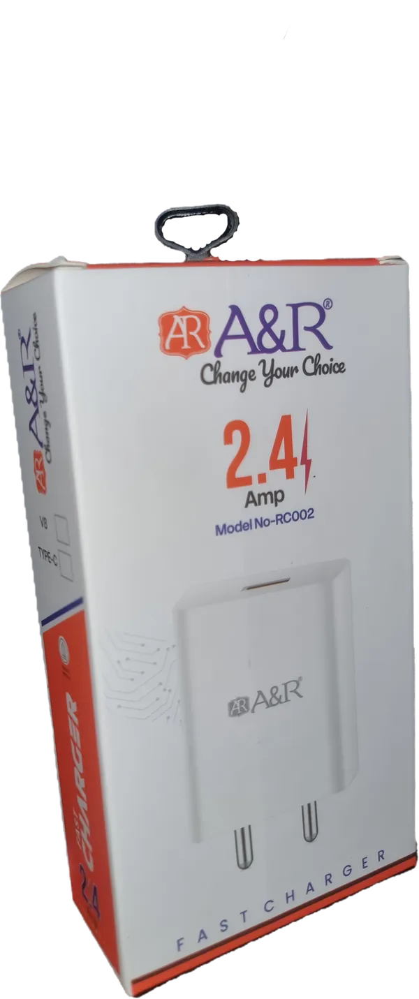A&R__2.4_Amp,_12W_Single_Port_Charger_With_Micro_USB_Data_Cable_For_All_Types_Of_Smart_Phone_And_Tablet