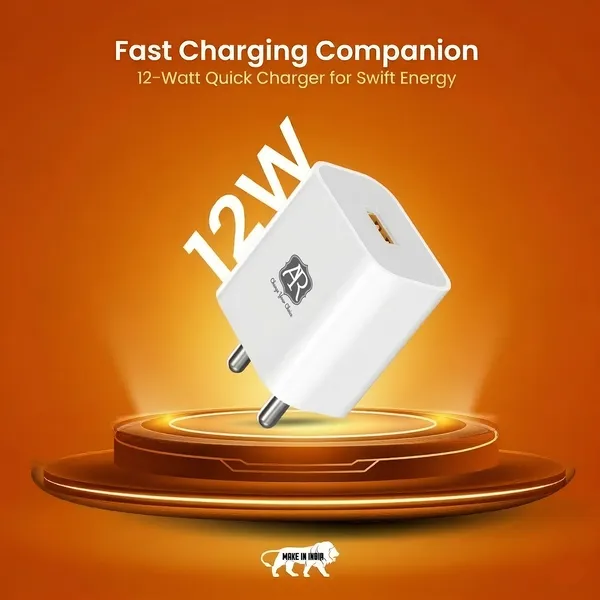 A&R__2.4_Amp,_12W_Single_Port_Charger_With_Micro_USB_Data_Cable_For_All_Types_Of_Smart_Phone_And_Tablet