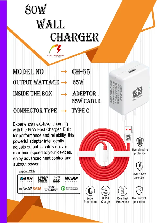 White_Pvc_65W_Charger_With_Cable_For_All_Types_Of_Smart_Phone_
And_Tablet