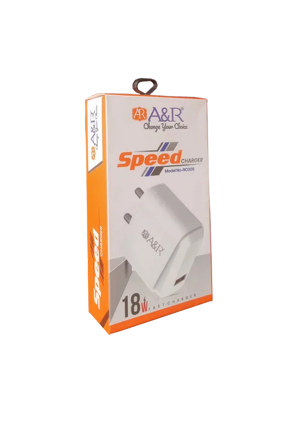 A&R__18W_Compact_Quick_Wall_Charger_|_Type-C_Fast_Charging_Adapter_for_Motorola_Samsung,_Xiaomi_Phones_and_iPhone_(White,_With_Type_C_Cable)