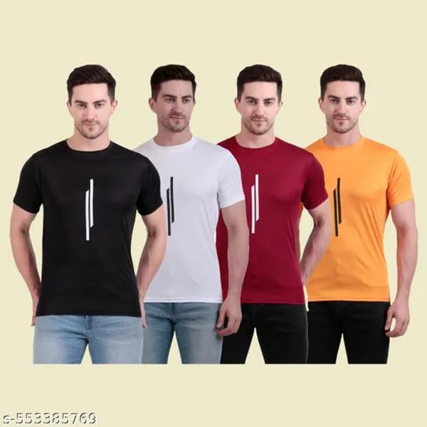 Multicolour_Polyester_Casual_Wear_T-Shirt_For_Men_Pack_Of_4