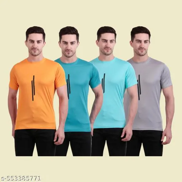 Multicolour_Polyester_Casual_Wear_T-Shirt_For_Men_Pack_Of_4