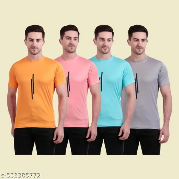 Multicolour_Polyester_Casual_Wear_T-Shirt_For_Men_Pack_Of_4