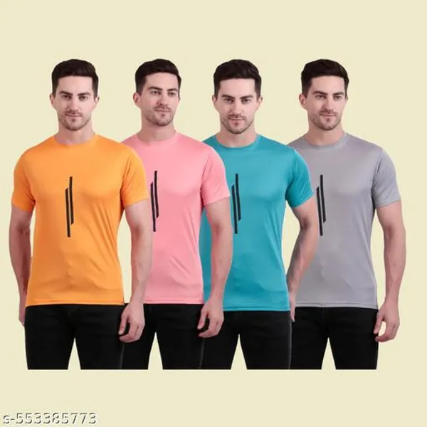 Multicolour_Polyester_Casual_Wear_T-Shirt_For_Men_Pack_Of_4