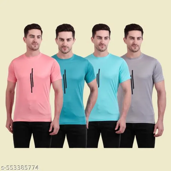 Multicolour_Polyester_Casual_Wear_T-Shirt_For_Men_Pack_Of_4