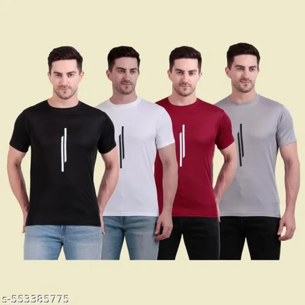 Multicolour_Polyester_Casual_Wear_T-Shirt_For_Men_Pack_Of_4
