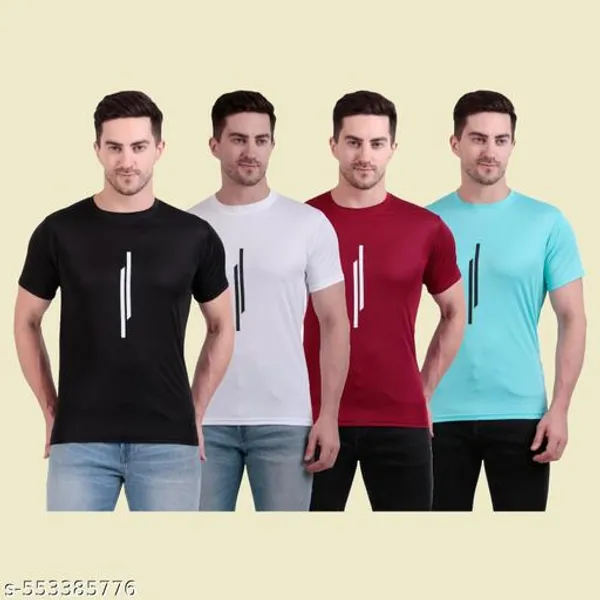 Multicolour_Polyester_Casual_Wear_T-Shirt_For_Men_Pack_Of_4