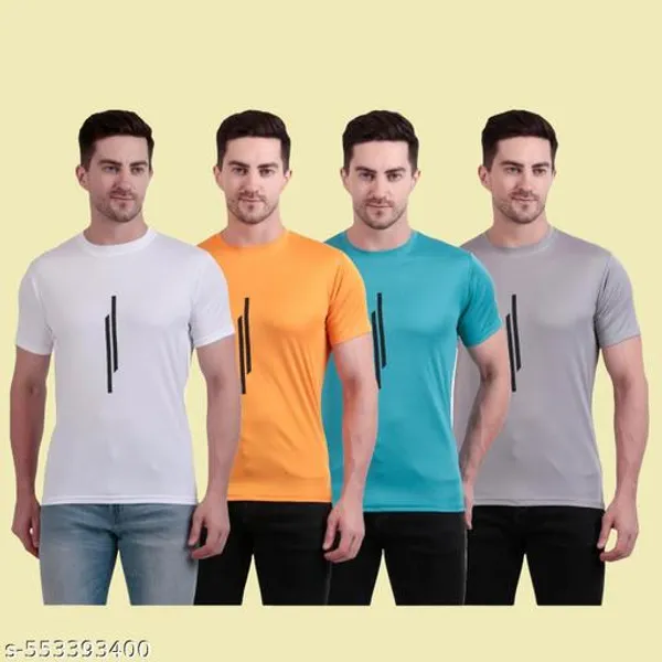 Multicolour_Polyester_Casual_Wear_T-Shirt_For_Men_Pack_Of_4