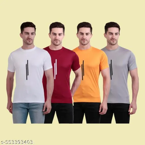 Multicolour_Polyester_Casual_Wear_T-Shirt_For_Men_Pack_Of_4