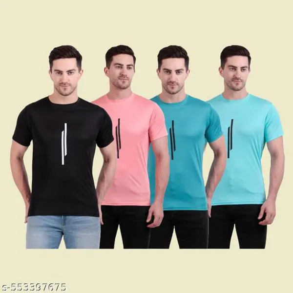 Multicolour_Polyester_Casual_Wear_T-Shirt_For_Men_Pack_Of_4