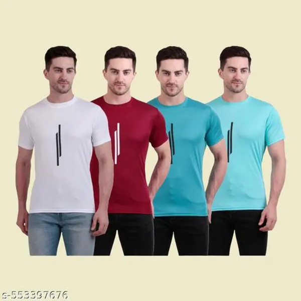 Multicolour_Polyester_Casual_Wear_T-Shirt_For_Men_Pack_Of_4